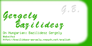 gergely bazilidesz business card